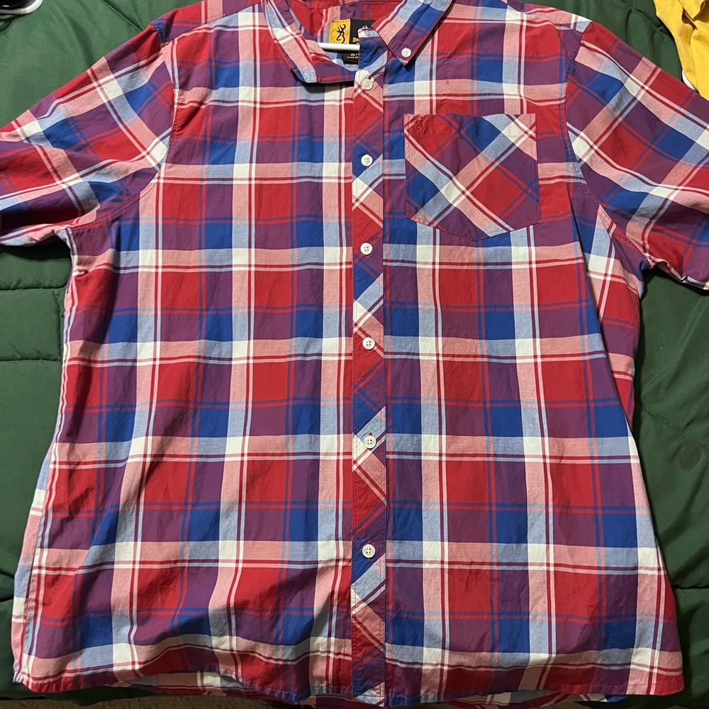 Browning Red and Blue Checkered Shirt